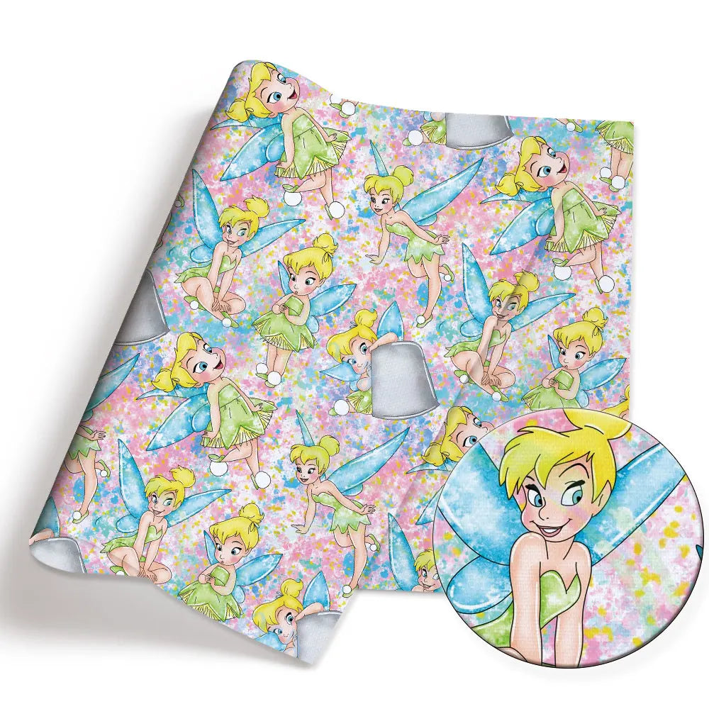 serviettes enfants dessins animés personnages fées sirènes motifs colorés rose vert bleu blanc opaques