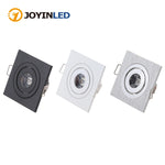 spots led 3w modernes 60x60mm noir blanc finition brossée interrupteur bouton transformateur