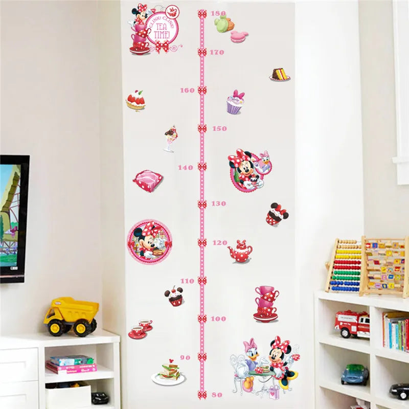 autocollant mural mickey minnie mouse dessin animé décoration chambre enfant sticker mur décoratif pvc