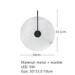 applique murale moderne marbre doré éclairage blanc chambre salon entrée étude 3000K 5000K fixée