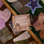 autocollants vintage tissu carnets notes motifs fleuris vichy dentelle tasseaux métal tissu vieux artisanal
