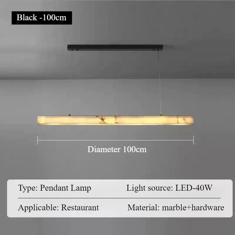 lampe suspendue marbre blanc moderne câble électrique 100cm opacité chambre salon
