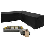 housse protection canapé angle noir polyester moderne ruban adhésif extérieur anti poussière uv imperméable