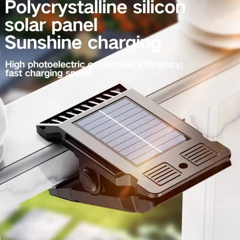lampe poche led solaire clip noir moderne autoéclairante campingextérieur
