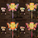 lanterne papillon artisanale transparente motifs floraux couleurs vives tassel inclusion ornementations traditionnelles occasions fêtes