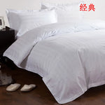 taies d'oreiller 100% coton rayures fines blanc classique maison ensemble literie
