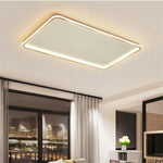 plafonnier led rectangulaire blanc moderne luminaire salon maison intérieur épuré aluminium blanc