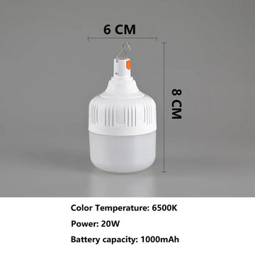 lampe led portable camping rechargeable ip55 360 degrés dimmable blanc froid