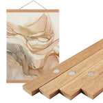 cadre mural moderne bois naturel personnages arc ciel suspension 21cm 30cm 40cm 50cm