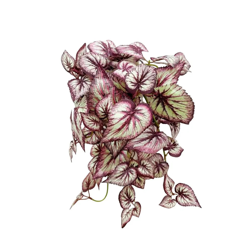 plantes artificielles feuilles perilla vertes roses exposition extérieure moderne minimalistebranches crochets feuillessilkmateriau