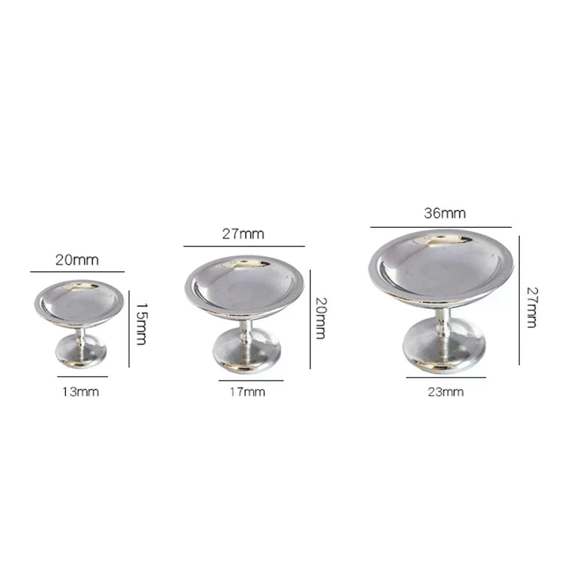support bijoux moderne or argent adhésif rond lisse opaquet 13mm 17mm 20mm 23mm 27mm