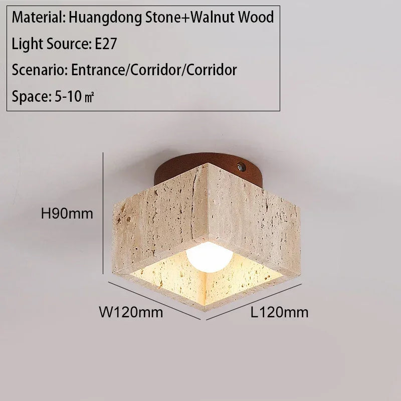 lampe moderne bois brun texture naturelle marbrée opaque fixations vis inclusées 20cm 25cm 30cm