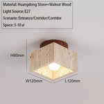 lampe moderne bois brun texture naturelle marbrée opaque fixations vis inclusées 20cm 25cm 30cm