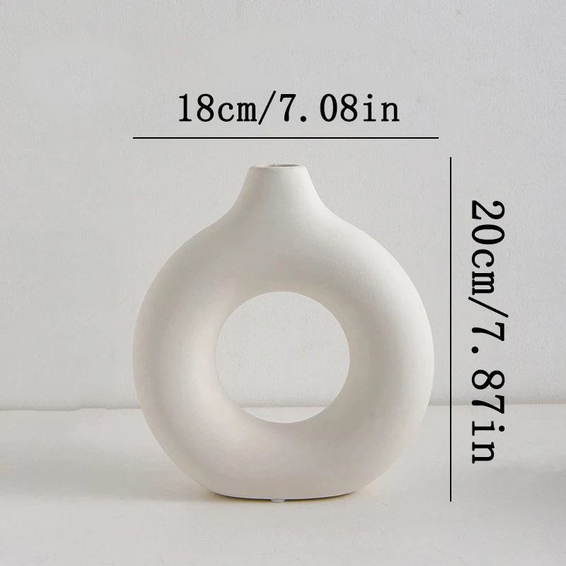 vases decoratifs blancs noirs modernes minimalistes rond simples