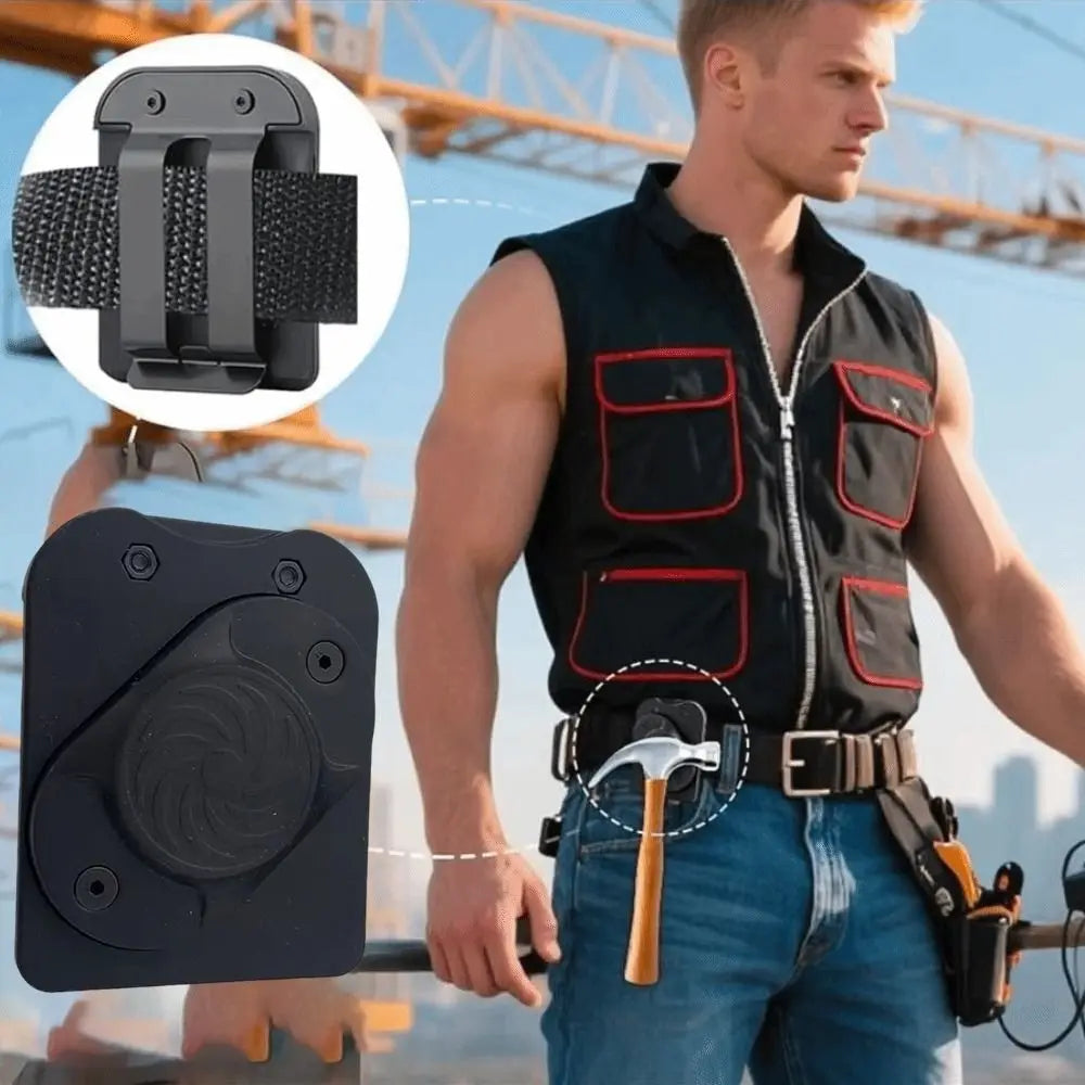 support magnétique porte outils noir attachement ceinture spirale industrielle utilitaire tournevis marteau pince clé