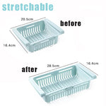 organiseur réfrigérateur rose bleu blanc grille perforations moderne clips pliables.storage.box.frigo