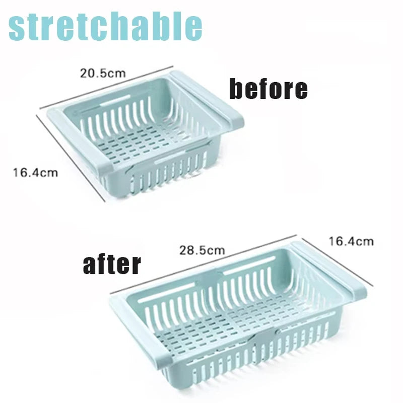 organiseur réfrigérateur rose bleu blanc grille perforations moderne clips pliables.storage.box.frigo