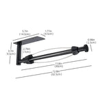 porte serviettes cuisine noir métal moderne vis fixation organisateur
