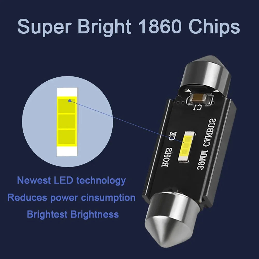 ampoules led noires jaunes argentées modernes 12v 31mm 36mm 39mm 41mm