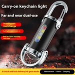 lampe poche rechargeable 800 lumens keychain noir anneaux porte clés modes contrôle moderne compact