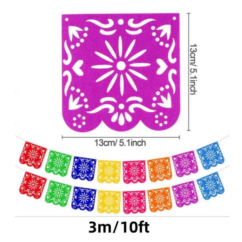 ruban festif halloween floral perforations couleur rouge vert bleu jaune orange violet traditionnel