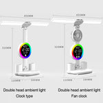 lampe rechargeable moderne horloge ventilateur blanc porte stylos