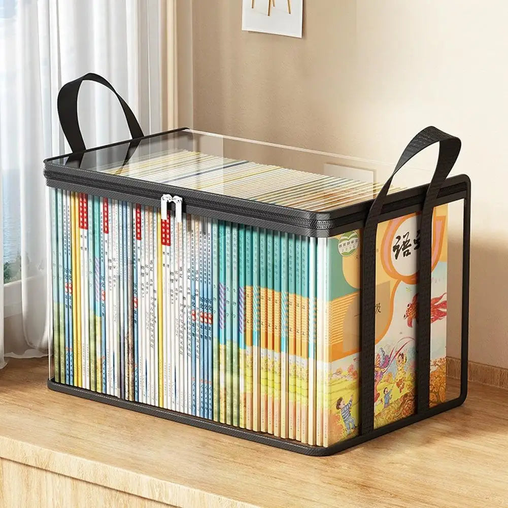 organisateur livres pliable transparent noir rangement documents école maison modulaire utilitaire moderne