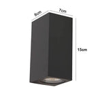 applique murale led moderne noire ip65 mur fixe ampoule incluse autonome
