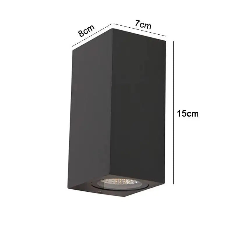applique murale led moderne noire ip65 mur fixe ampoule incluse autonome