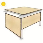 toile protection solaire beige rayures noires moderne patio pergola jardin anti uv 2x2m 2x4m