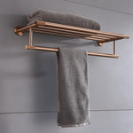 ensemble accessoires salle bain métal or rose moderne porte serviette savon brosse dents
