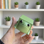 figurine grenouille résine verte cartoon mignonne décoration yeux noirs animal collectionnée ornement chambre enfants