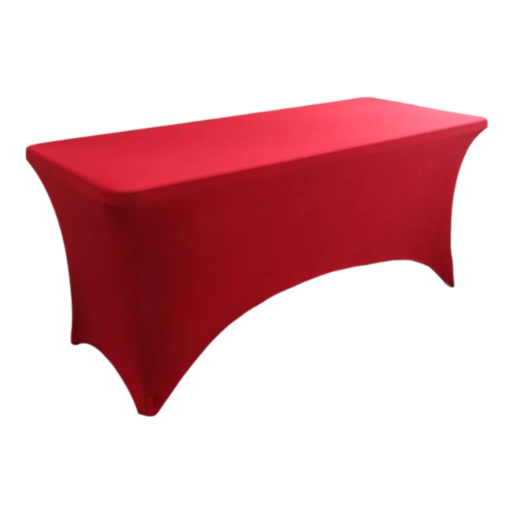 housses table réutilisables noires solides modernes adhésives fête pâques 4ft 6ft 8ft polyester