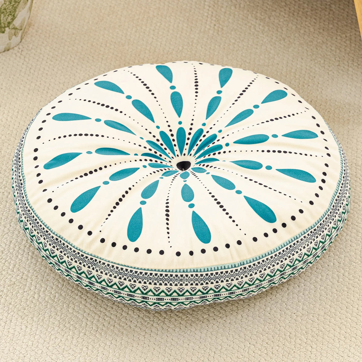coussin canapé rond antidérapant polyester fleurs motifs géométriques ethnique simple