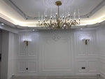 lustre moderne élégant cristal transparent filigrane doré salon chambre étude LED 2000 82000 lumens
