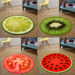 tapis rond moderne fruits patchwork décoratif polypropylène 40x40cm 80x80cm 120x120cm salon chambreextérieur