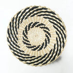 assiette décorative ethnique boho chic motif zigzag couleur naturelle mur cuisine salon maison rustique