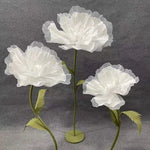 fleurs artificielles coquelicot mariage decoration intérieure moderne rose bleu rougeclair elégant tringle fixée