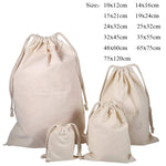 sacs rangement coton robustes grande capacité plusieurs tailles cordons serrage simple