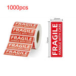 étiquettes fragile rouge blanche handle with care thank you classique opaques diverses tailles inclusées