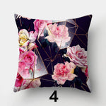 taies d'oreiller carrées fleurées polyester contemporaines 40x40cm 45x45cm 50x50cm 60x60cm