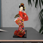 poupées geisha japonaises traditionnelles figurines ethniques résine décoratives accessoires traditionnels or broderies floraux
