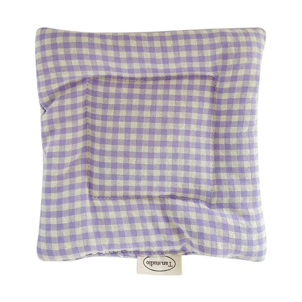 protector tasse carreaux rose bleu blanc doux coussin protection tasses decoration