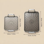 plateau service moderne argenté texture diamant 3d poignées nourriture rangement cuisine organizer transparent élégant