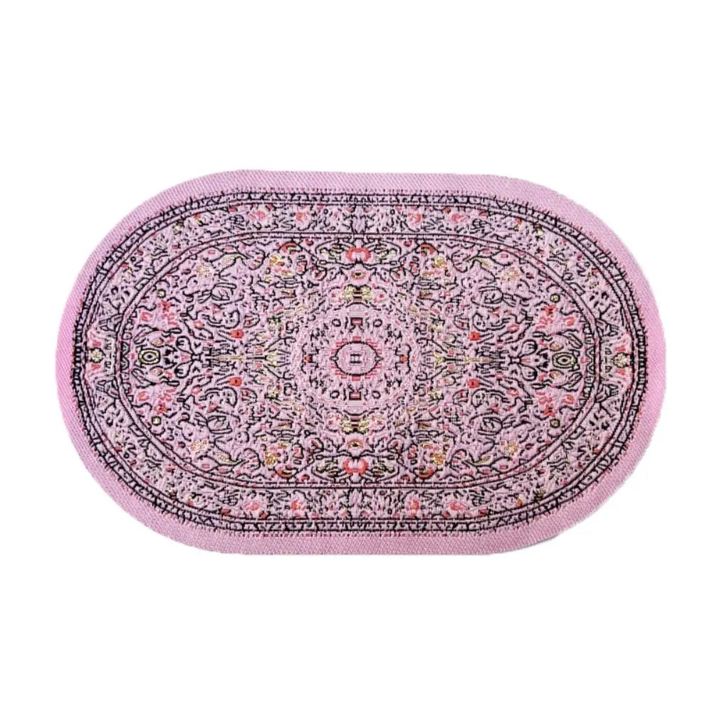 tapis table rouge rose vert bleuclair bleufoncé floral géométrique classique traditionnel