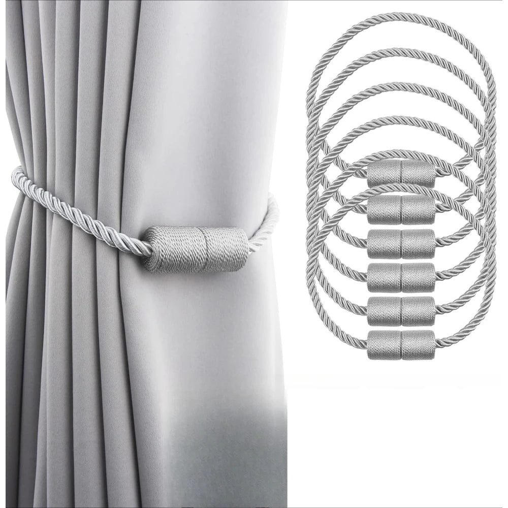 boucles rideau moderne vis fixations tissu cheveux synthétiques beige noir or gris minimaliste 2pcs