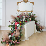 arche fleurs artificielles romantique bouquet feuilles vertes anniversaire mariage deco exterieur