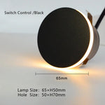 Lampe LED moderne appliques murales rondes adhésives noir blanc 220V 2000lm cuisineextérieur