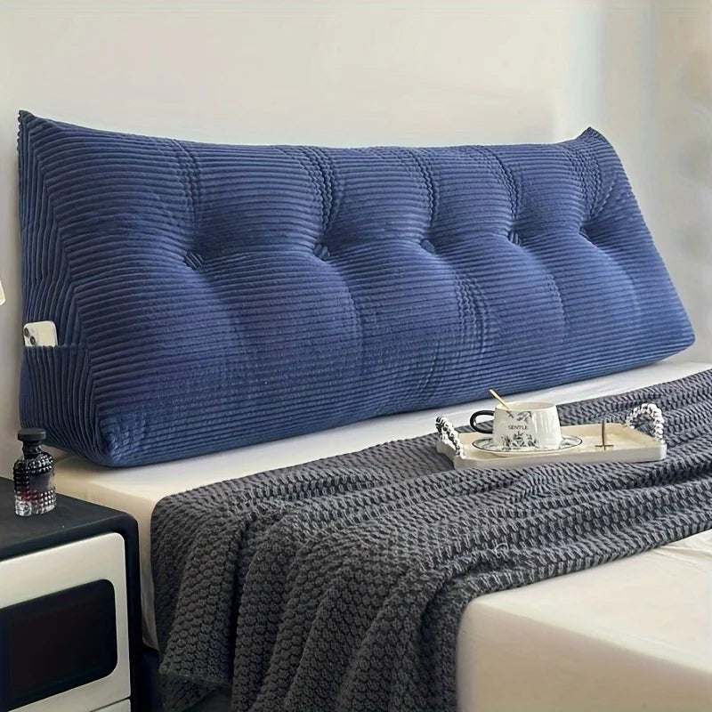 oreiller lit côtelé moderne beige bleu marine noir gris poches massage confortable