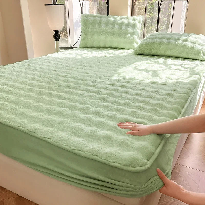 housse lit peluche gris matelassée antiacariens permeable air antibacteries ondulee confortable 200x220cm